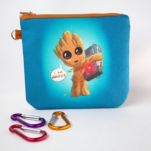 Mini bolsa com zíper para moedas, carteira estilo desenho animado, presente fofo para crianças ou amigos, bolsa pequena kawaii para cartões, chaves, moedas, bolsa pequena