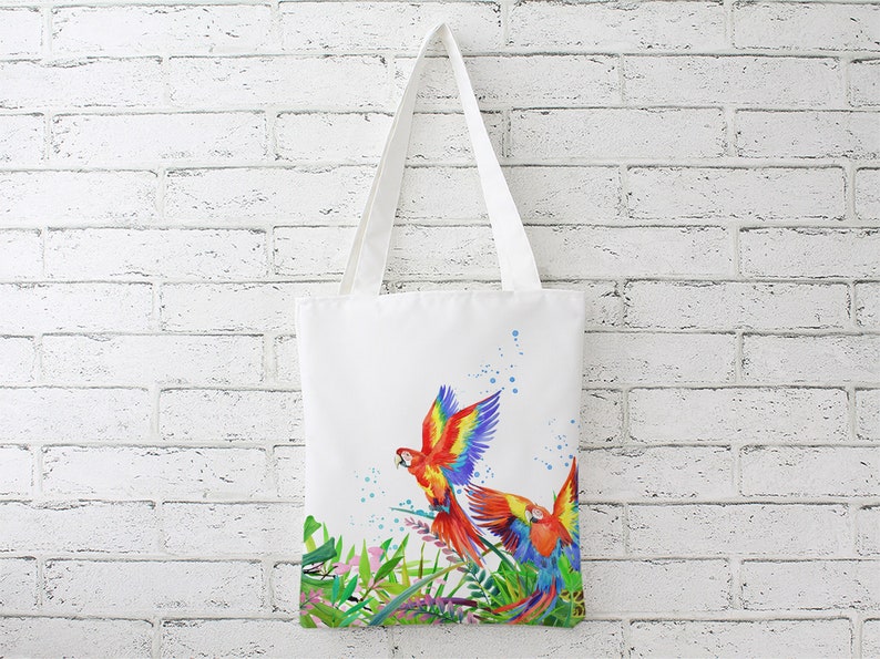 Every day Bag Bag for Life Exotic Bag Reusable Bag Shopping Bag Parrots Tote bag Market Bag
