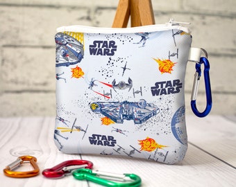 Sci-Fi Spaceship Coin Wallet, Mini Zipper Wallet, Gift for Geek, Spaceship Coin Wallet, Space Theme Accessory, Gift for Gamer/Student