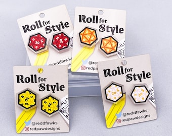 Roll For Style: D20 Stud Earrings
