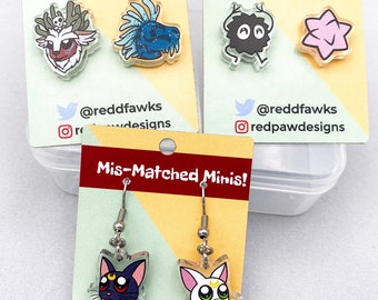 Mis-Matched Mini earrings: Anime