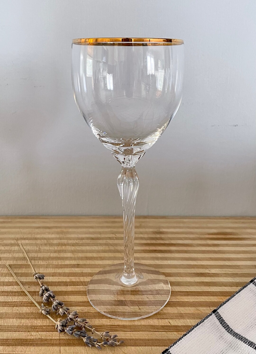 Vintage Lenox Monroe Gold Rim Wine Glass Etsy