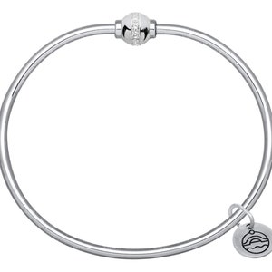 Authentic Cape Cod Bracelet made by Lestage - Sterling Silver w/ Swarovski CZ Ball