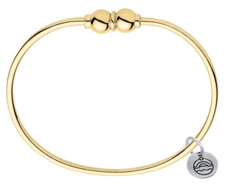 Authentic Cape Cod Double Ball Bracelet made by Lestage - Solid 14k Yellow Gold