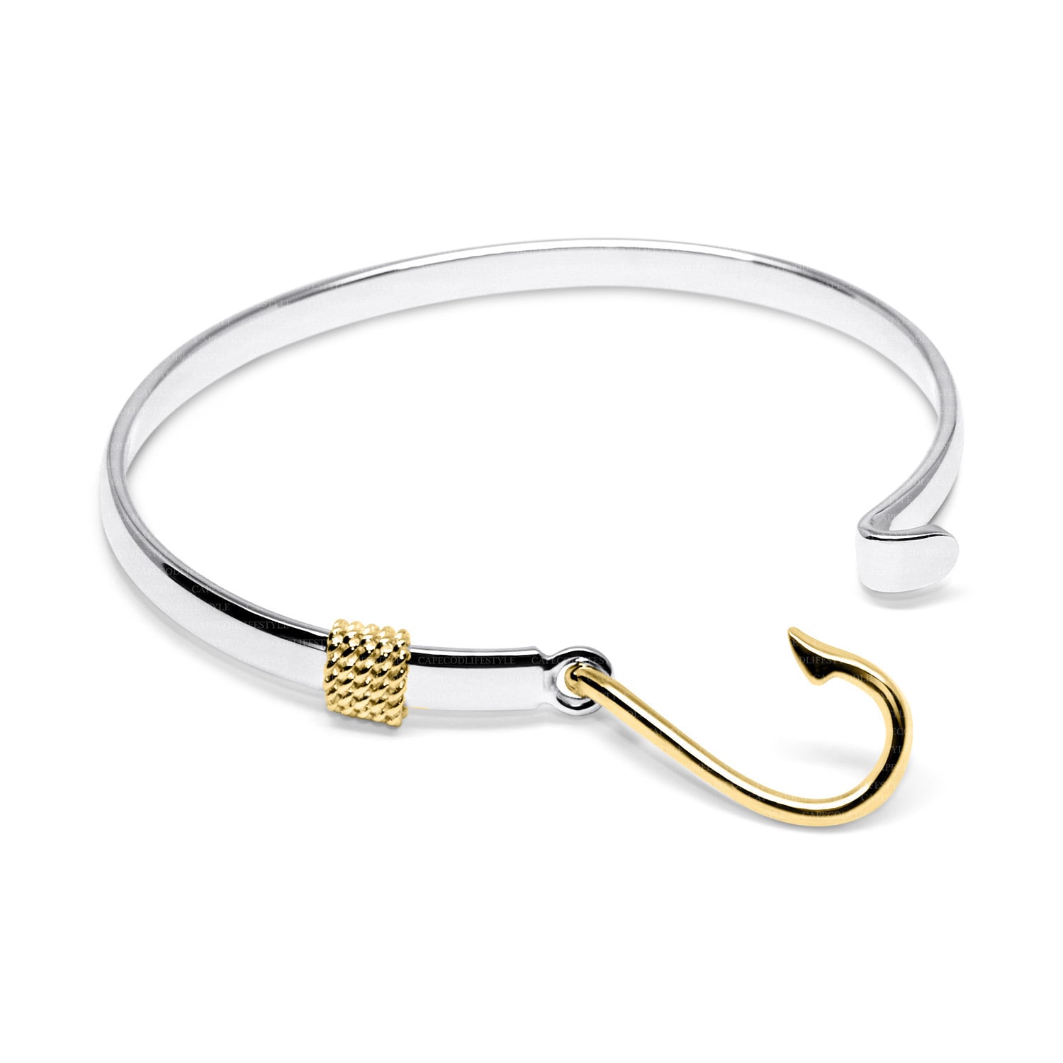 Mens sterling silver fish hook bracelet store