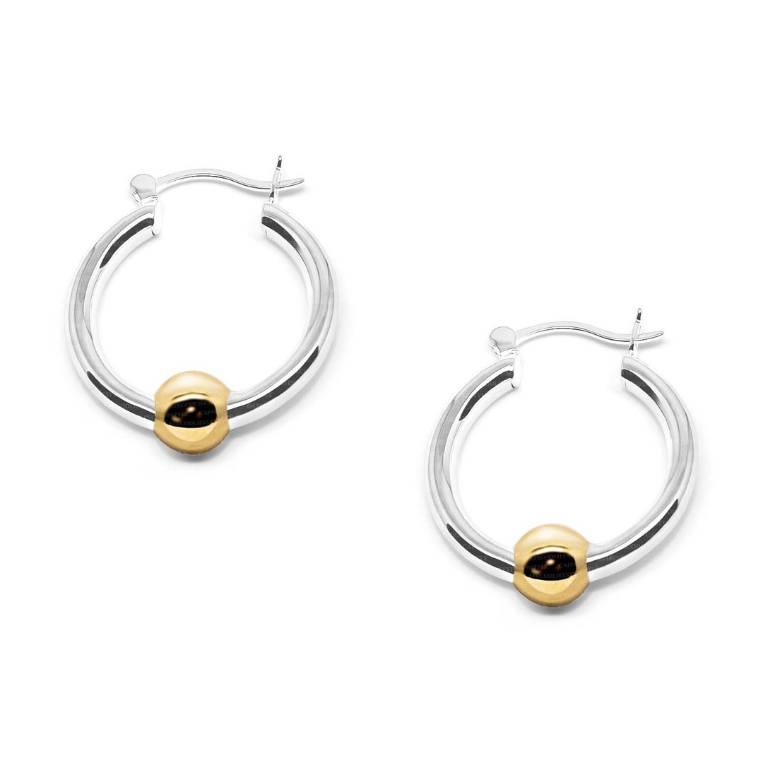 CAPE COD EARRINGS Sterling Silver W/ 14k Yellow Gold. Cape Cod