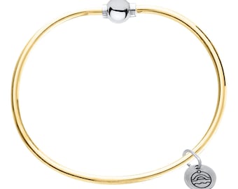 Authentic Cape Cod Bracelet made by Lestage - Sterling Silver w/ 14k Yellow Gold Filled