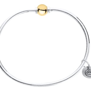 Authentic Cape Cod Bracelet made by Lestage - Sterling Silver w/ 14k Gold Bead