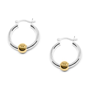 BOUCLES D’OREILLES CAPE COD argent sterling w / or jaune. Mode de vie de Cape Cod.