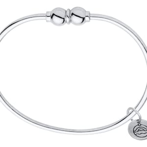 Authentic Cape Cod Double Ball Bracelet made by Lestage - Sterling Silver w/ Double Silver Beads