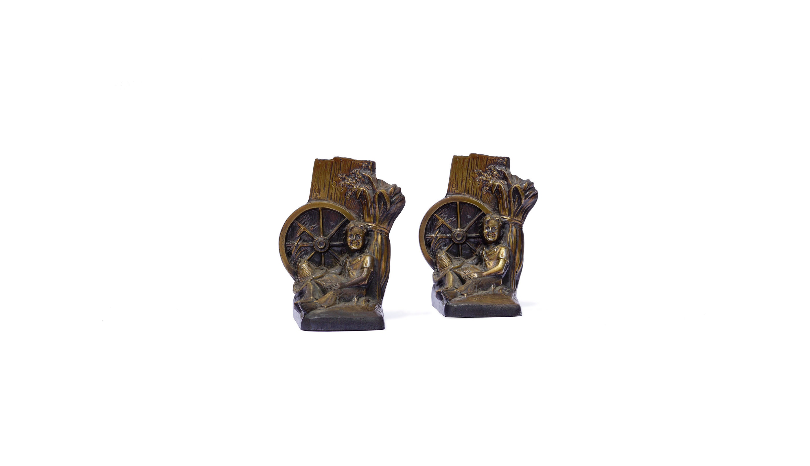 Brass Rustic Farmhouse Bookends Etsy