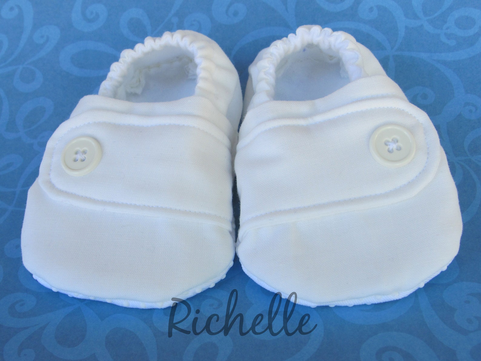 White Baby Boy Linen Look Shoes Baptism Blessing Christening Etsy