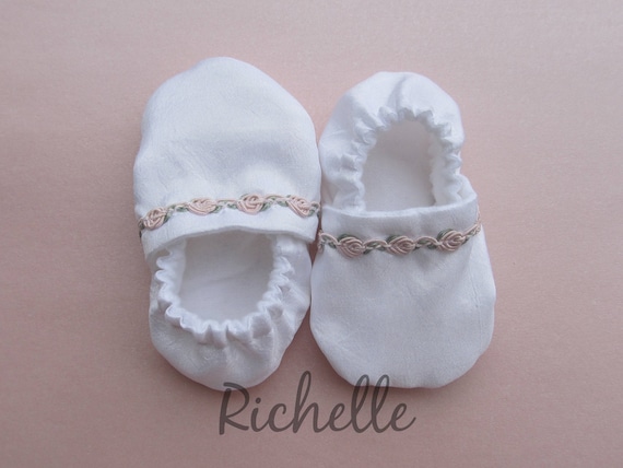 blush pink baby shoes