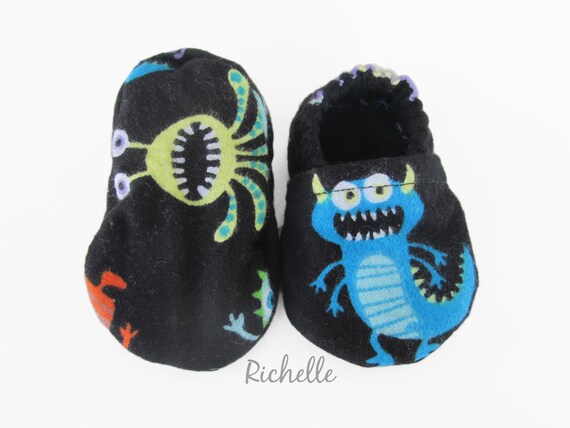 black monster slippers