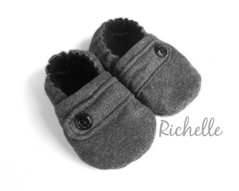 Gray Baby Boy Shoes With Faux Strap Church Wedding Special Etsy