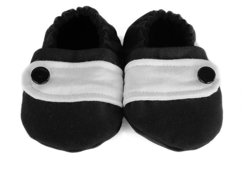 Black & White Baby Boy Shoes With Faux Strap Wedding Special Etsy
