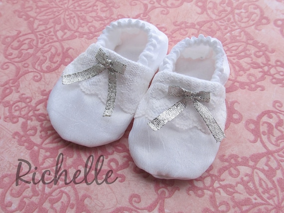 Weisse Silber Baby Madchen Schuhe Taufe Outfit Segen Taufe Etsy