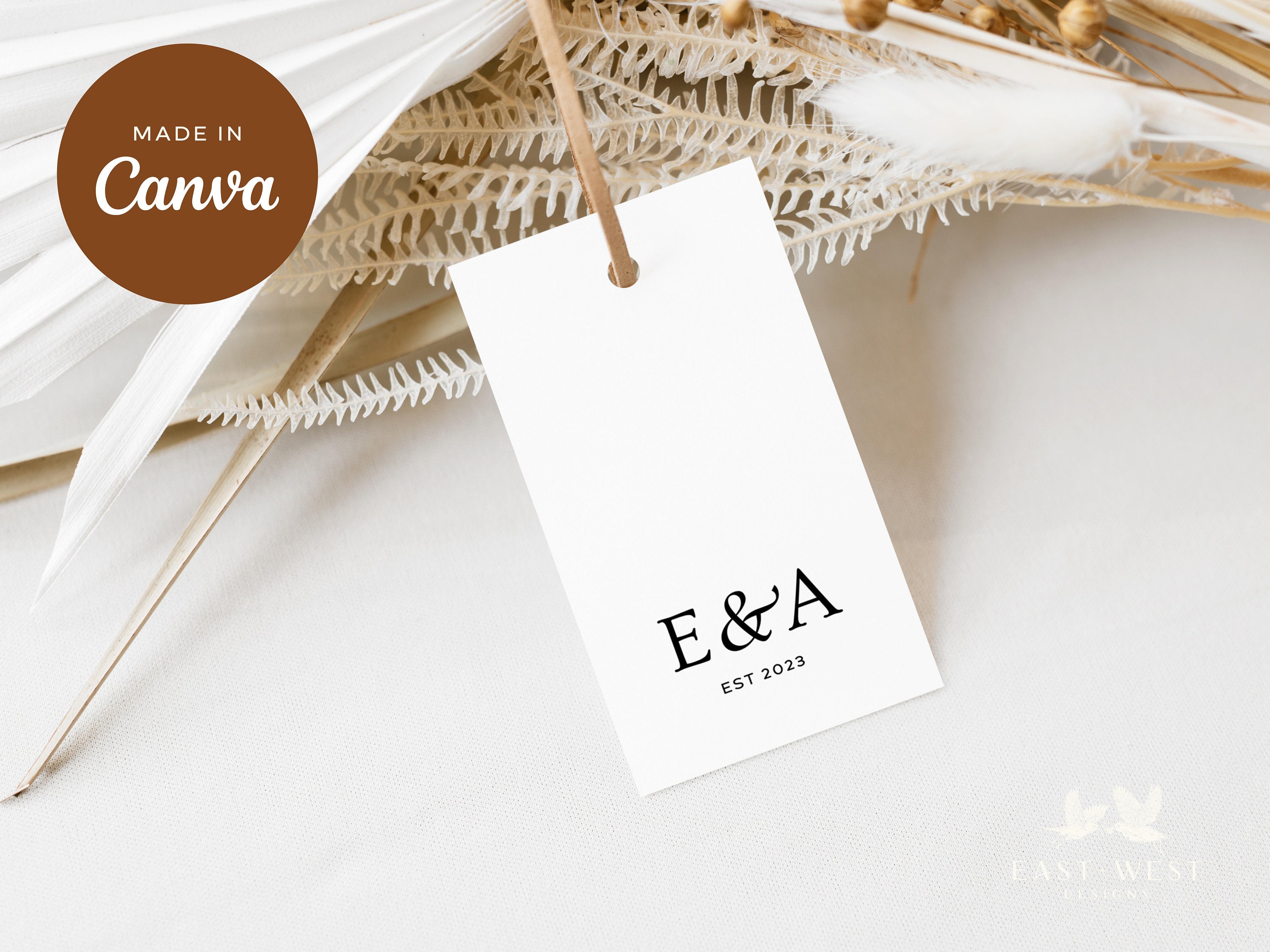 Minimalist Wedding Tag Template Printable Favor Tags for - Etsy