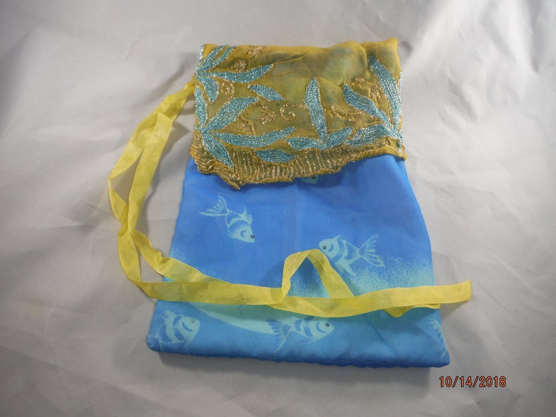 DreamscapesbyCyn OOAK Upcycled Sari Lined Gift Bag All Occasion