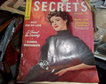 Revista vintage "Secretos", vol. 32, n.º 5, de octubre de 1952