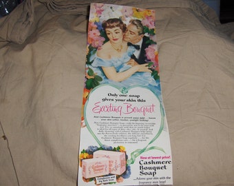 partial page vintage advertisement for Cashmere Bouquet Soap