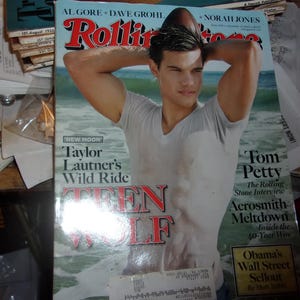 Rolling Stone magazine from December 2009 with Taylor Lautner on the cover