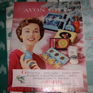 vintage Christmas advertisement for Avon