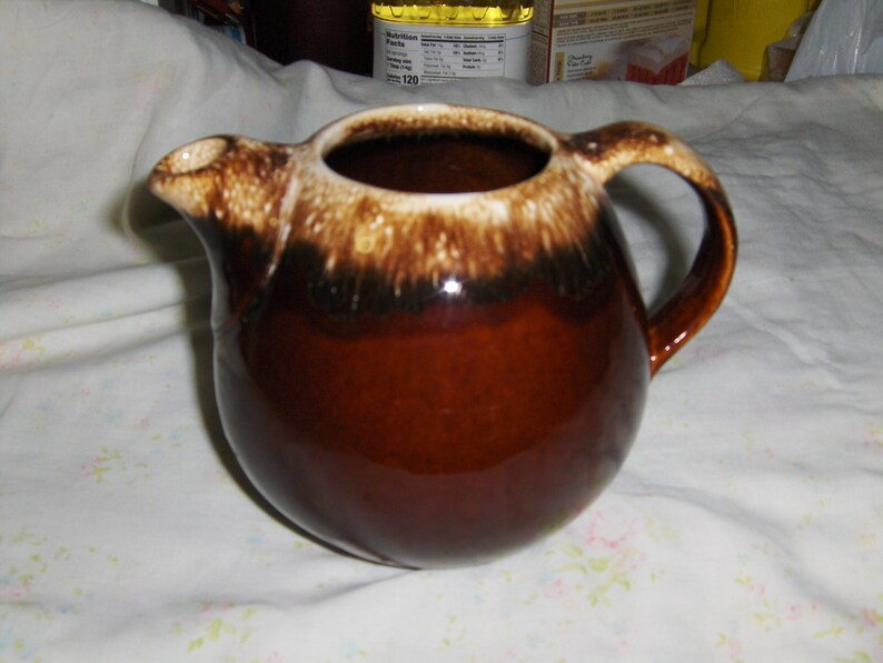Hull Pottery Company Brown Drip teapot Etsy