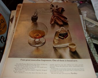 full color vintage magazine advertisement for Yardley After Shave and Frigidaire Appliances 1963