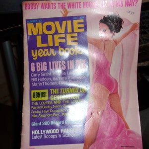vintage movie Life Yearbook magazine with Barbra Perkins on cover-late 1960&#39;s