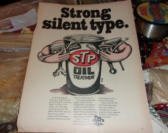 vintage magazine advertisement for STP Car Care Products from an old Hot Rod from June 1973