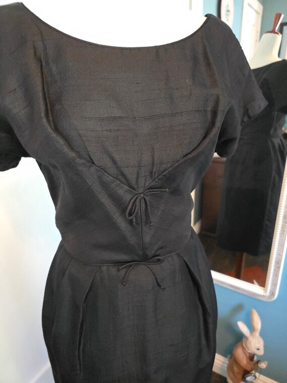 1960s Little Black Dress with Large Back Buttons