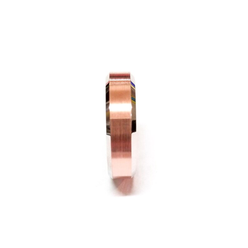 2-Tone Gold Wedding Bands Beveled Edge Matte 14K White /& Rose Gold Comfort Fit Ring Mens Women 3MM 4MM 5MM WIDE 6MM 7MM Brush Finish