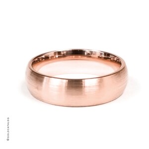 Comfort Fit Mens Womens Wedding Band Ring Classic Simple Rings 14k Solid Rose Gold Band 3MM Plain Matte Brushed