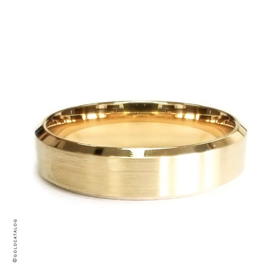 Tungsten Wedding Band Ring 6mm wide for Men Women Comfort Fit Brushed Centre and Bevelled Polished edges Lifetime Satisfaction