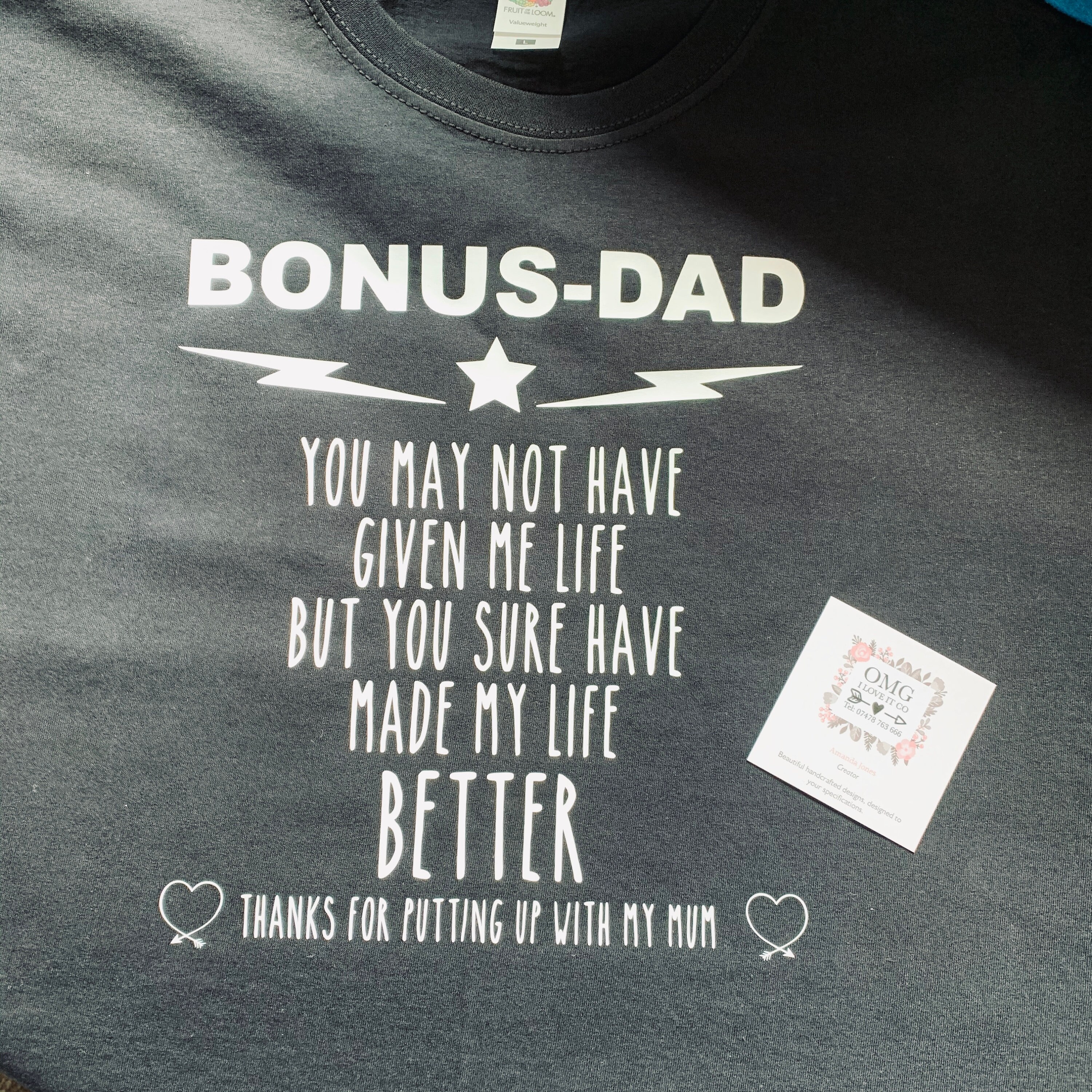 Image of Bonus-Dad T Shirt | Fathers Day Mens Gift Tee Gifts For Dad Slogan