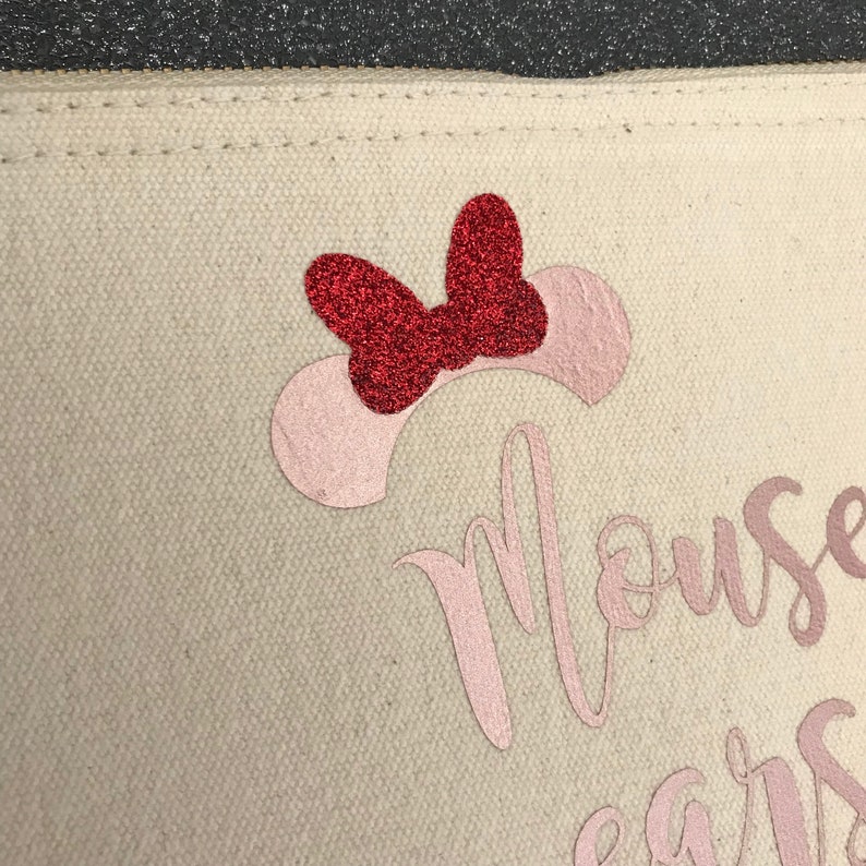 Mouse Ears Holder Cotton Bag Mouse Ears Go With Anything Bag Personalised Minnie Mickey Mouse Ears Bag