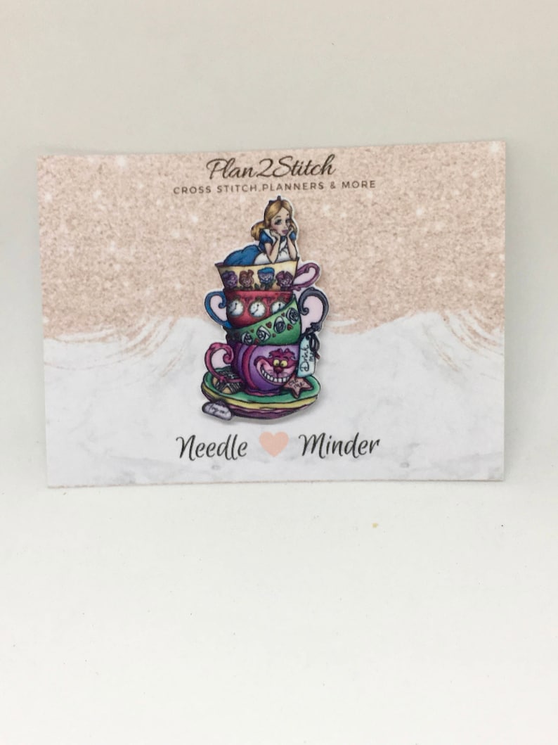 Tower of Teacups Needleminder for Cross Stitch//Embroidery