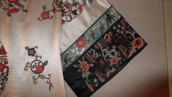 Chinese Robe Coat Kimono Rare Forbidden Stitch A… - image 6