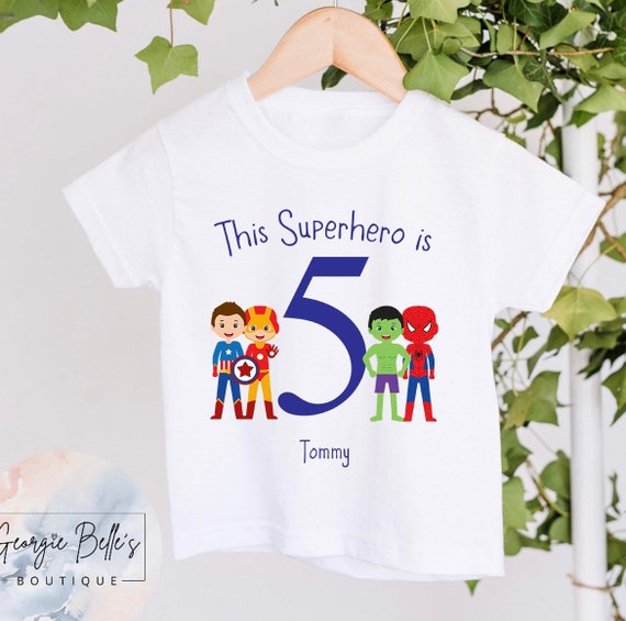 Een trouwe Geboorte geven Arena Jongens gepersonaliseerde verjaardag t-shirt superheld - Etsy België