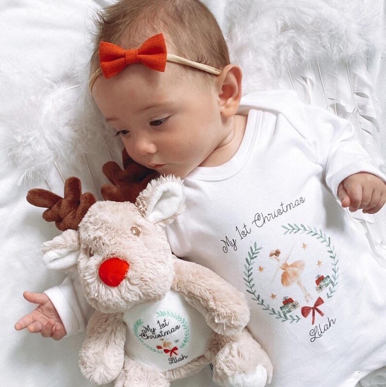 My first christmas babygrow, first christmas baby vest, christmas sleepsuit, my first christmas baby outfit 
