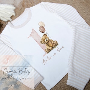 Teddy Bear First Birthday Pjs I Wake up Ill Be One Two I Am 1 2 3 Birthday Eve First Second Birthday Pajamas Etsy