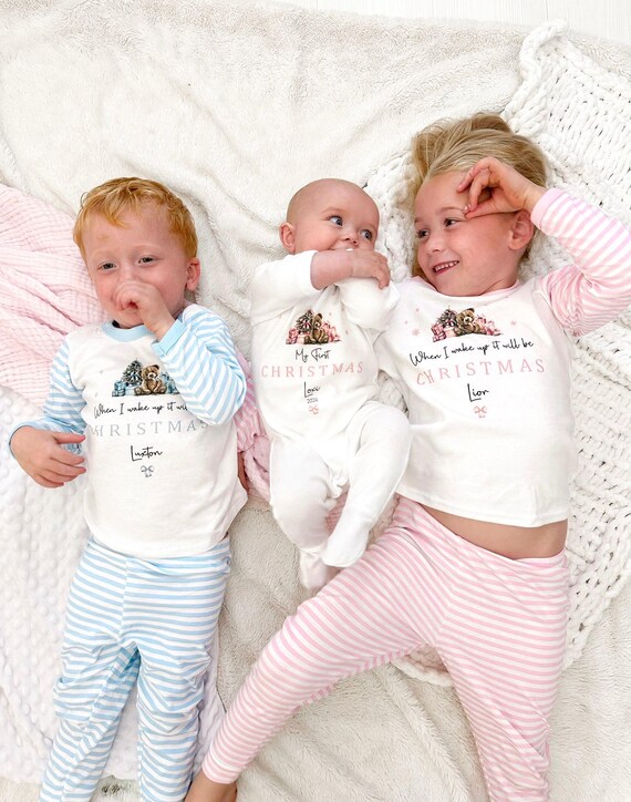 Kids Christmas Pjs Girls Christmas Pyjamas Santa Pjs Personalised Christmas Pjs Girls Pjs Kids Pjs Sibling Christmas Pjs Etsy UK