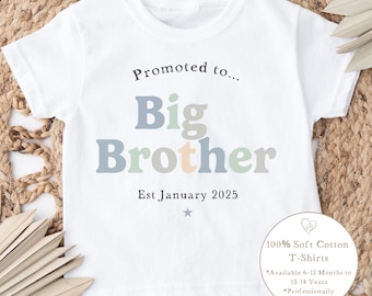 Camiseta personalizada para hermano mayor / Regalo para anunciar la llegada de un hermano / Camiseta de hermano mayor