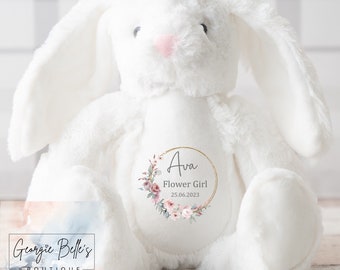 Personalised Flower Girl Teddy/Bunny / flower girl gift / gifts for young bridesmaid / children’s wedding gift / personalised soft toy