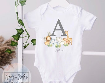 Baby boys sleepsuit, vest, babygrow, personalised baby boy gift, new baby boy gift, personalised babygrow, personalised baby vest