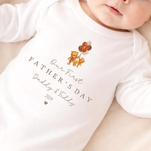 First Fathers Day Baby Sleepsuit | Our First Fathers Day gift | 1st Father’s Day Babygrow | Daddy & Me | Daddy Babygrow