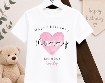 Personalised Happy Birthday Mummy T-Shirt | 1st birthday as my mummy | Birthday Gift from Baby | Mum birthday