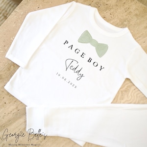 Personalised Page Boy Pyjamas| Custom Wedding Pyjamas for Kids | Ring Bearer Gift | Page boy Pjs | Page boy Gift