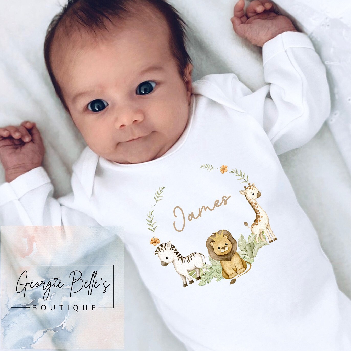 Body Bébé Coton Pyjama Bébé Personnalisé Planetee - Grenouillère Coton Oeko-Tex Mission Chasse Body Bébé Chasse Tonton